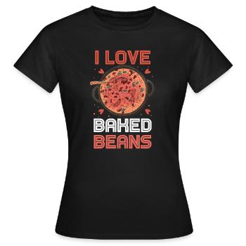 J’adore les amateurs de nourriture de fèves au lard - T-shirt Femme - noir - Devant - AI Model Female 172 dark (172cm)