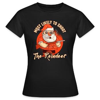 Dabbing Noël Offensif Noël Rude - T-shirt Femme - noir - Devant - AI Model Female 172 dark (172cm)