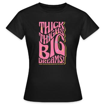 Bewusstsein für die Körperakzeptanz von kurvigen Küken - Frauen T-Shirt - Schwarz - Vorne - AI Model Female 172 dark (172cm)