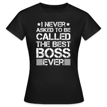 Meilleur employeur de tous les temps appelé Meilleur chef - T-shirt Femme - noir - Devant - AI Model Female 172 dark (172cm)