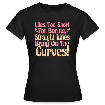 Kurviger Kükenkörper Positiv Zuversichtlich - Frauen T-Shirt - Schwarz - Vorne - AI Model Female 172 dark (172cm)