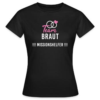 Checkliste Missionshelfer Junggesellinnenabschied - Frauen T-Shirt - Schwarz - Vorne - AI Model Female 172 dark (172cm)