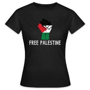 Free Palestine Gaza Ramallah Westjordanland Free - Frauen T-Shirt - Schwarz - Vorne - AI Model Female 172 dark (172cm)
