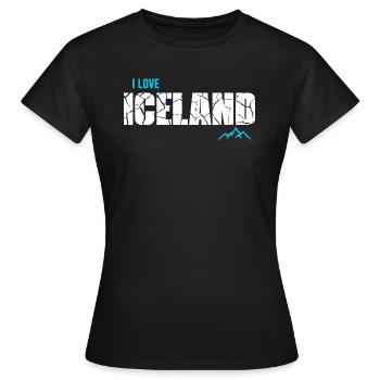 J’adore Islande Glacier Islande - T-shirt Femme - noir - Devant - AI Model Female 172 dark (172cm)