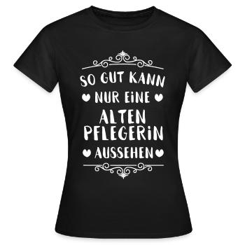 Altenpflegerin - Frauen T-Shirt - Schwarz - Vorne - AI Model Female 172 dark (172cm)