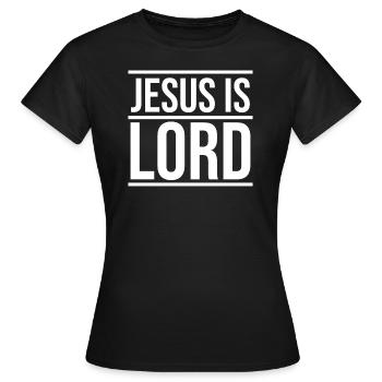 Jesus is Lord - Women's T-Shirt - black - Front - AI Model Female 172 dark (172cm)