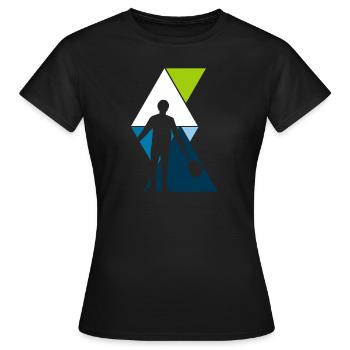 tennis racket - Women's T-Shirt - black - Front - AI Model Female 172 dark (172cm)