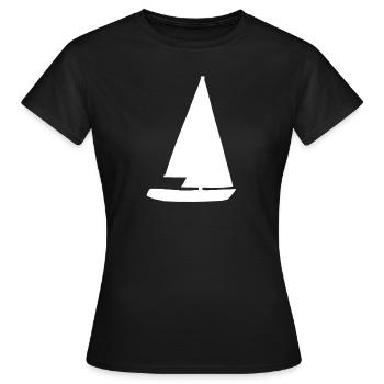 sailboat - Women's T-Shirt - black - Front - AI Model Female 172 dark (172cm)