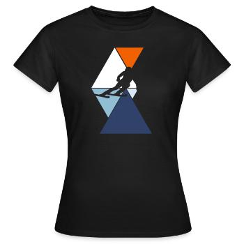 piste de ski - T-shirt Femme - noir - Devant - AI Model Female 172 dark (172cm)