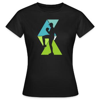 Baseball - Frauen T-Shirt - Schwarz - Vorne - AI Model Female 172 dark (172cm)