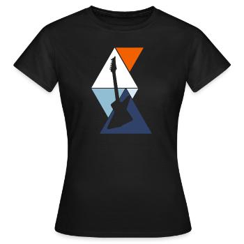 E-Gitarre - Frauen T-Shirt - Schwarz - Vorne - AI Model Female 172 dark (172cm)
