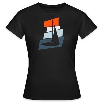 Schiff - Frauen T-Shirt - Schwarz - Vorne - AI Model Female 172 dark (172cm)