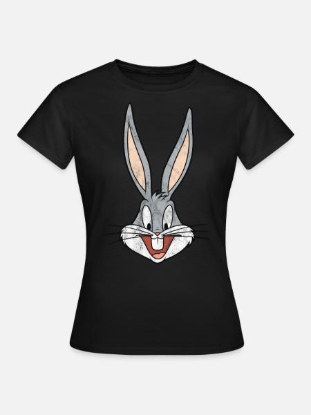 Looney Tunes Bugs Bunny Kopf Vintage - Frauen T-Shirt - Schwarz