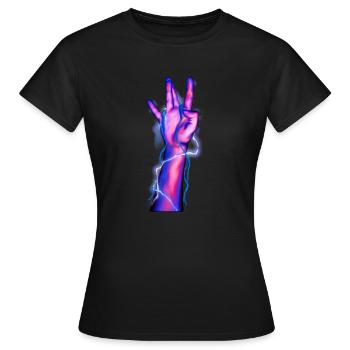 Westside Hand Handzeichen West Coast Side - Frauen T-Shirt - Schwarz - Vorne - AI Model Female 172 dark (172cm)