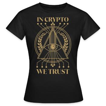 Dans Crypto We Trust Crypto Crypte - T-shirt Femme - noir - Devant - AI Model Female 172 dark (172cm)