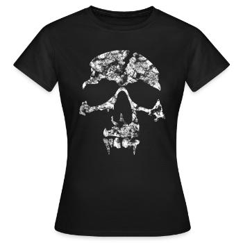 crâne et os croisés - T-shirt Femme - noir - Devant - AI Model Female 172 dark (172cm)