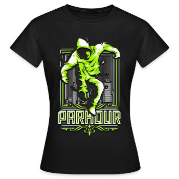 Parkour - T-shirt Femme - noir - Devant - AI Model Female 172 dark (172cm)