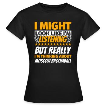Balai de Moscou cadeau amusant - T-shirt Femme - noir - Devant - AI Model Female 172 dark (172cm)