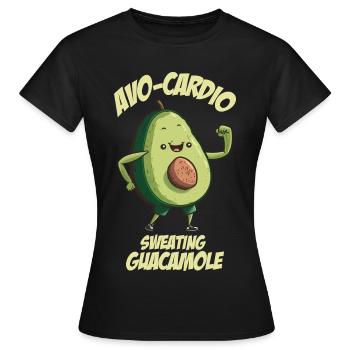 Transpiration Guacamole Avocat - T-shirt Femme - noir - Devant - AI Model Female 172 dark (172cm)