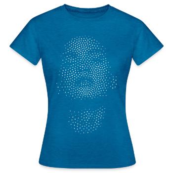 Visage Glamour Belle Kim Symbole Fashionista Fille - T-shirt Femme - bleu saphir antique chiné - Devant - AI Model Female 172 dark (172cm)
