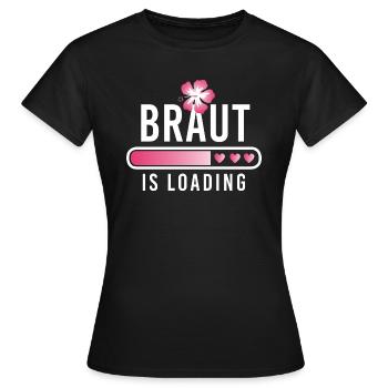 Braut is loading Junggesellinnenabschied JGA - Frauen T-Shirt - Schwarz - Vorne - AI Model Female 172 dark (172cm)