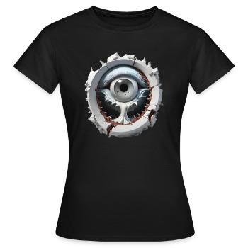 L'oeil magique - T-shirt Femme - noir - Devant - AI Model Female 172 dark (172cm)