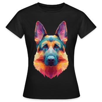 Chien de berger - T-shirt Femme - noir - Devant - AI Model Female 172 dark (172cm)