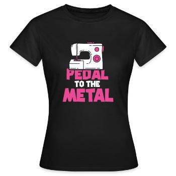 COUTURE: Pédale au Métal - T-shirt Femme - noir - Devant - AI Model Female 172 dark (172cm)