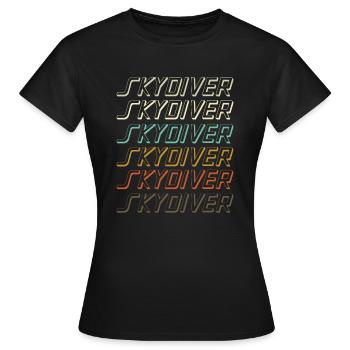 SKYDIVER Skydiving Association - Women's T-Shirt - black - Front - AI Model Female 172 dark (172cm)
