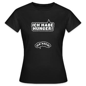 Ich Habe Hunger Baby Babybauch Umstandsmode - Frauen T-Shirt - Schwarz - Vorne - AI Model Female 172 dark (172cm)