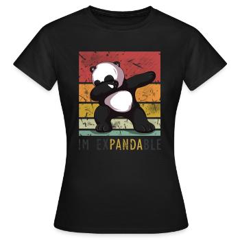 Danse En Panda Expandable Dabbing Dub - T-shirt Femme - noir - Devant - AI Model Female 172 dark (172cm)