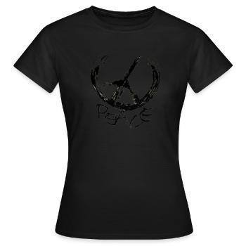 peace, Frieden - Frauen T-Shirt - Schwarz - Vorne - AI Model Female 172 dark (172cm)