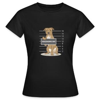 American Staffordshire Terrier Stafford Geschenk - Frauen T-Shirt - Schwarz - Vorne - AI Model Female 172 dark (172cm)
