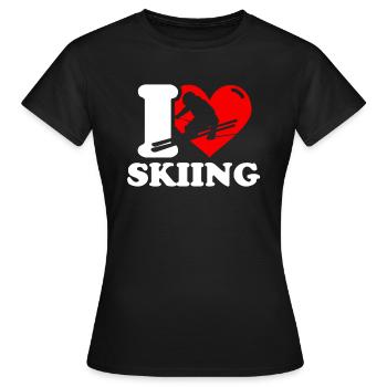Ski skier gift ski instructor - Women's T-Shirt - black - Front - AI Model Female 172 dark (172cm)
