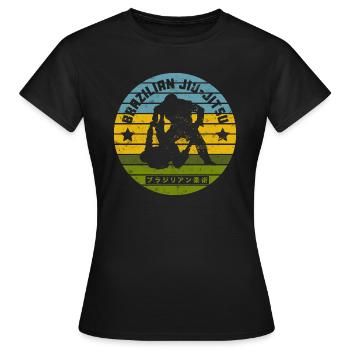 Brazilian Jiu-Jitsu Vintage - Frauen T-Shirt - Schwarz - Vorne - AI Model Female 172 dark (172cm)