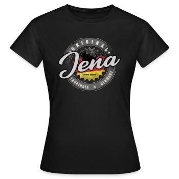 Allemagne originale Thuringe Jena Forêt de Thuringe - T-shirt Femme - noir - Devant - AI Model Female 172 dark (172cm)