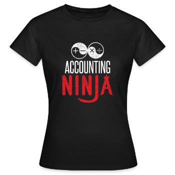 Accounting Ninja - Buchhaltung Finanzen Bilanz - Frauen T-Shirt - Schwarz - Vorne - AI Model Female 172 dark (172cm)