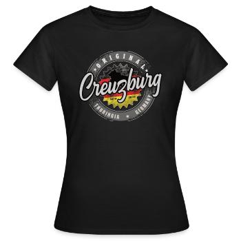 Original Germany Thüringen Creuzburg - Frauen T-Shirt - Schwarz - Vorne - AI Model Female 172 dark (172cm)