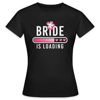 La mariée charge l’enterrement de vie de jeune fille - T-shirt Femme - noir - Devant - AI Model Female 172 dark (172cm)
