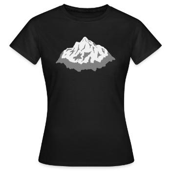 Sommets montagneux - T-shirt Femme - noir - Devant - AI Model Female 172 dark (172cm)