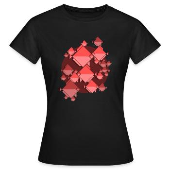 Essaim de poissons rouges - T-shirt Femme - noir - Devant - AI Model Female 172 dark (172cm)