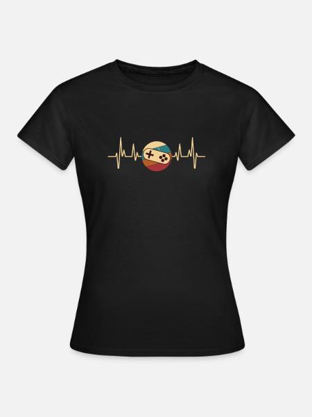 battement gamer humour ado jeux video console - T-shirt Femme - noir