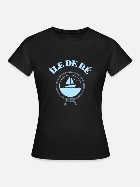 ile de ré bateau charente maritime - T-shirt Femme - noir