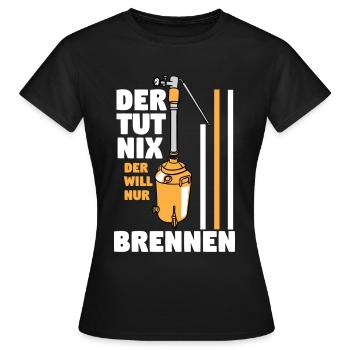 Schnaps brennen Schnapsbrenner Selbstgebrannter - Frauen T-Shirt - Schwarz - Vorne - AI Model Female 172 dark (172cm)