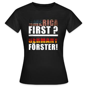 America First Germany - Frauen T-Shirt - Schwarz - Vorne - AI Model Female 172 dark (172cm)