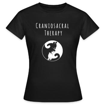 Craniosacral Therapie Geschenk Shirt - Frauen T-Shirt - Schwarz - Vorne - AI Model Female 172 dark (172cm)