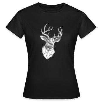 Homme d'affaires de bureau de Noël Rudolf Rudolf - T-shirt Femme - noir - Devant - AI Model Female 172 dark (172cm)