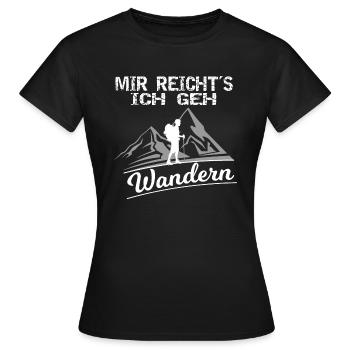 Mir reichts ich geh wandern - Frauen T-Shirt - Schwarz - Vorne - AI Model Female 172 dark (172cm)