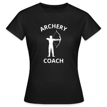 Tir à l'arc tir à l'arc tir à l'arc entraîneur - T-shirt Femme - noir - Devant - AI Model Female 172 dark (172cm)