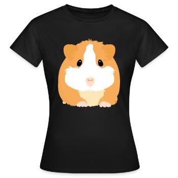 Cochon d'Inde - T-shirt Femme - noir - Devant - AI Model Female 172 dark (172cm)